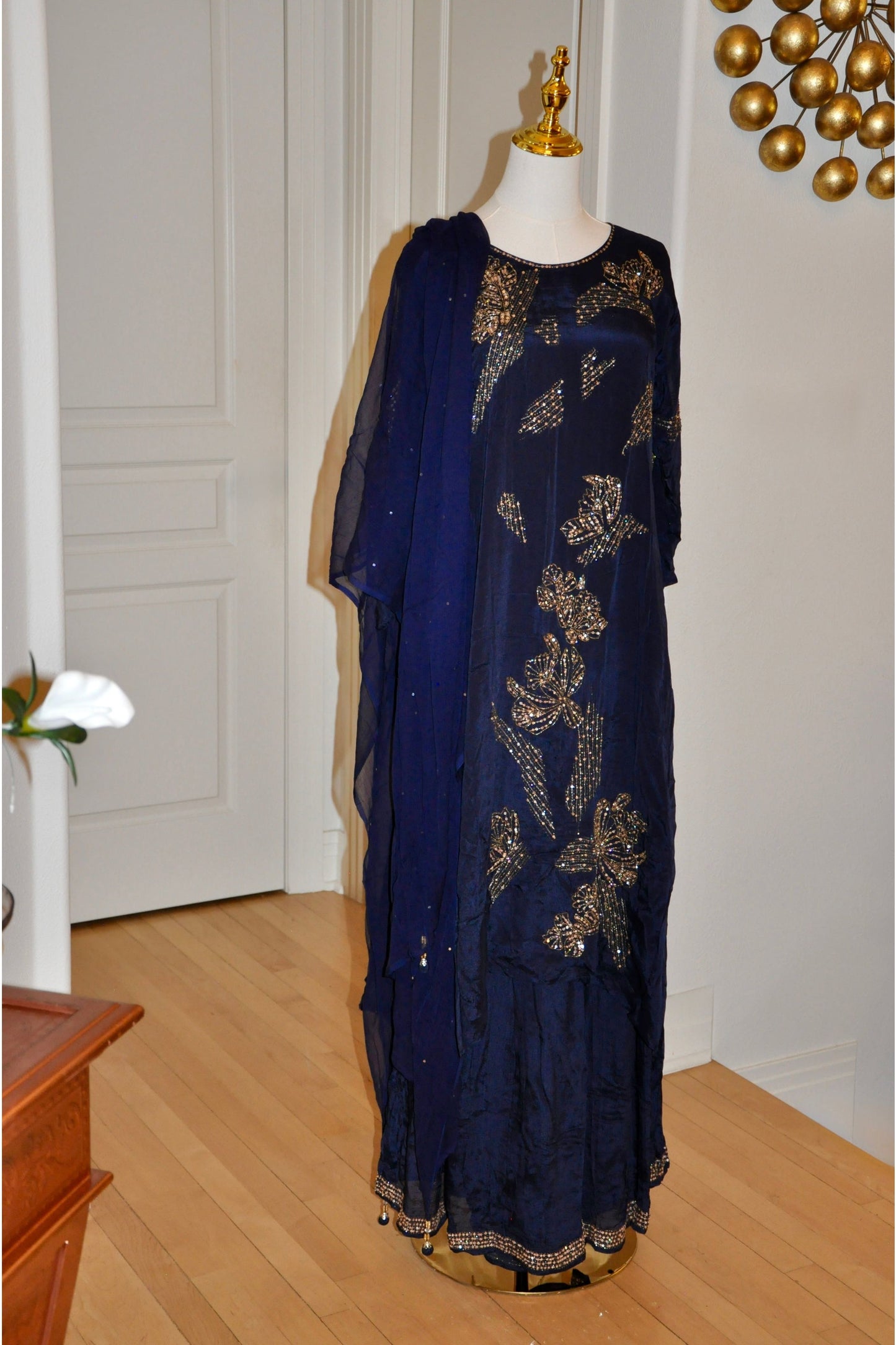 Royal Blue Heavy Embroidered Kurta Set