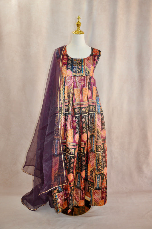 Indian Fusion Purple Dress