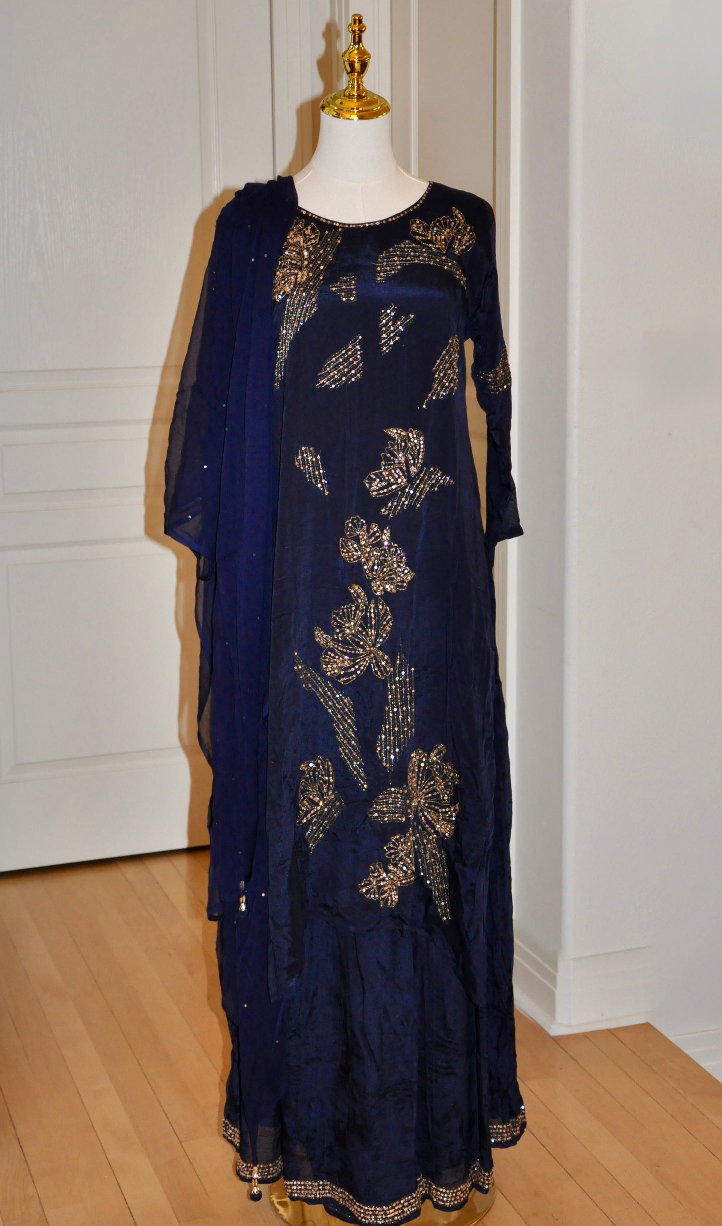 Royal Blue Heavy Embroidered Kurta Set