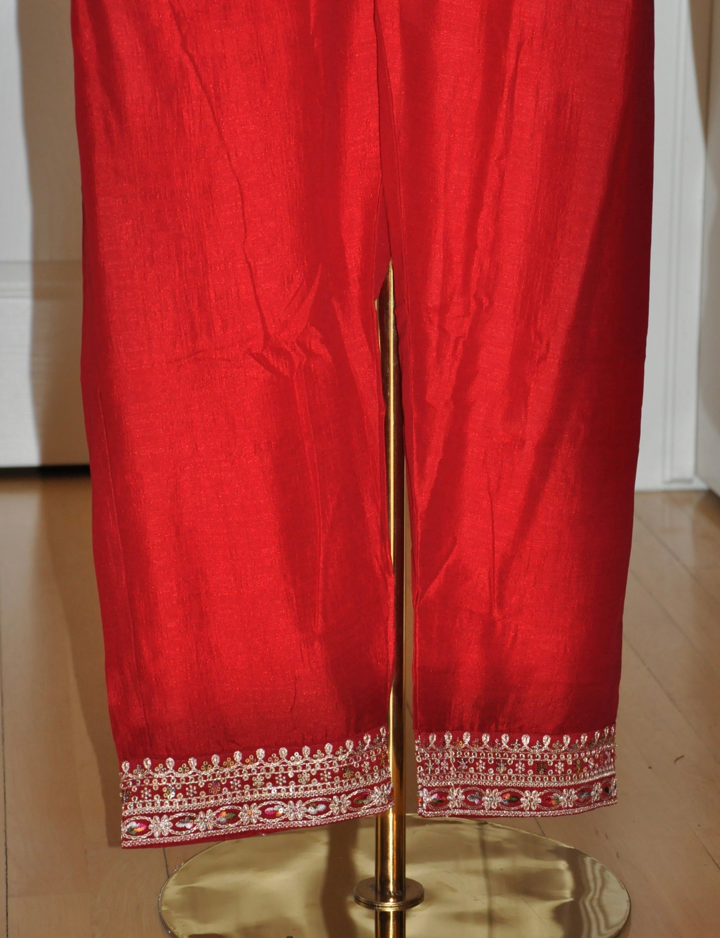 Deep Maroon Red Embroidered Kurta Set